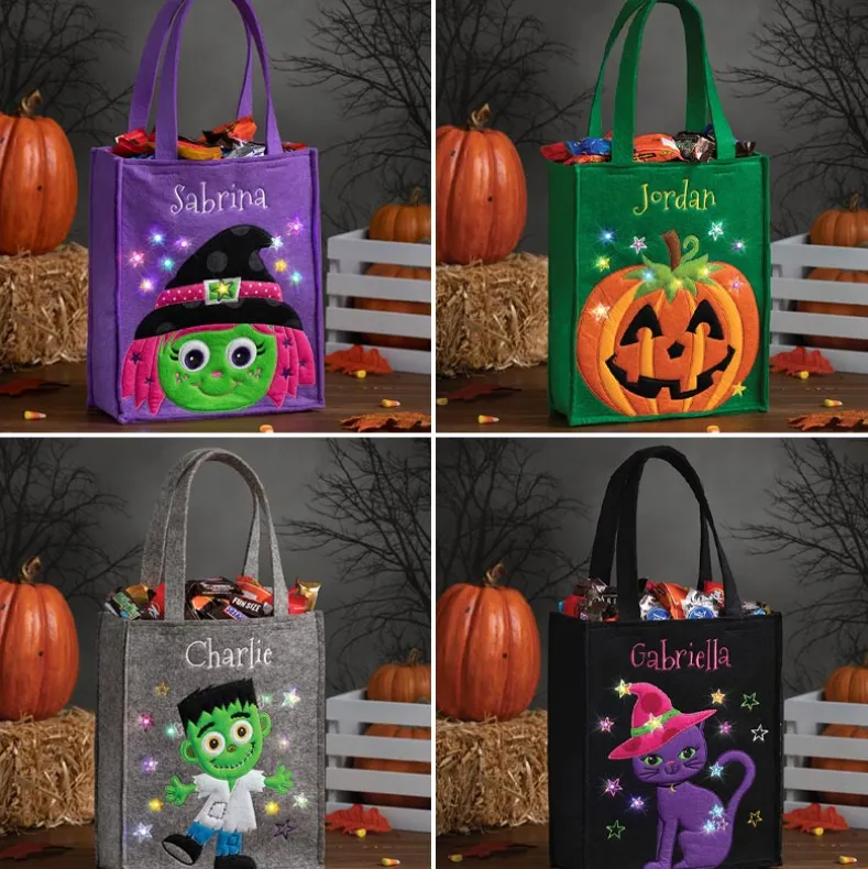 Personalized LED Halloween Treat Bag