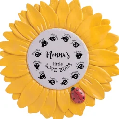 Personalized Love Bugs Sunflower Garden Stone