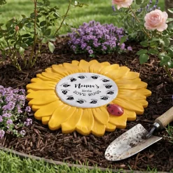 Personalized Love Bugs Sunflower Garden Stone