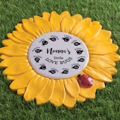 Personalized Love Bugs Sunflower Garden Stone