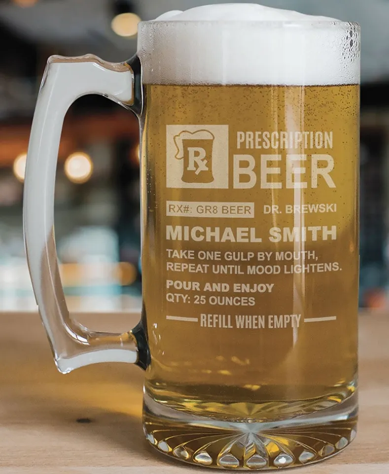 Personalized Prescription Beer Mug