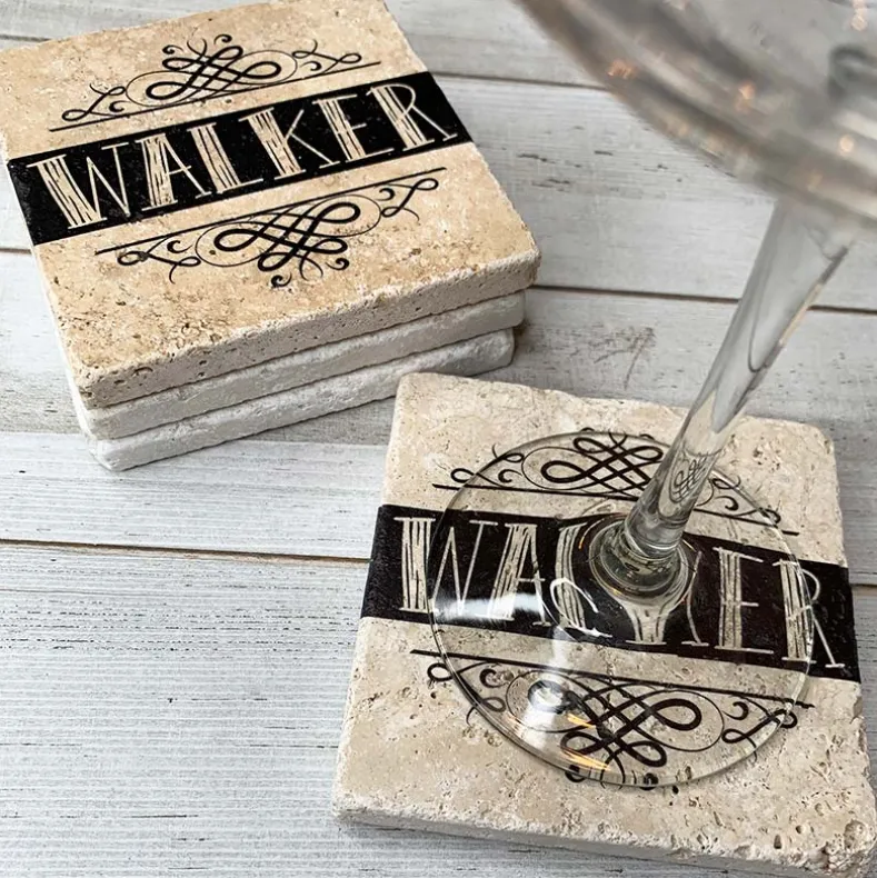 Personalized Set of 4 Coasters