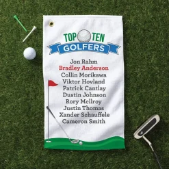 Personalized Top Ten Golf Towels