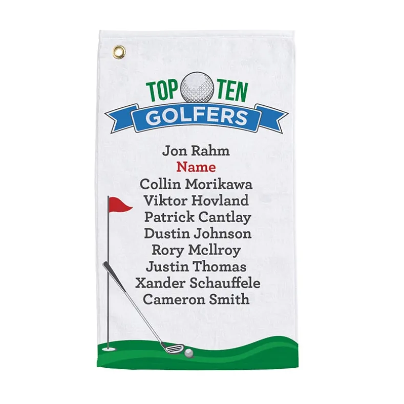 Personalized Top Ten Golf Towels