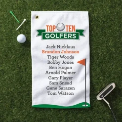 Personalized Top Ten Golf Towels