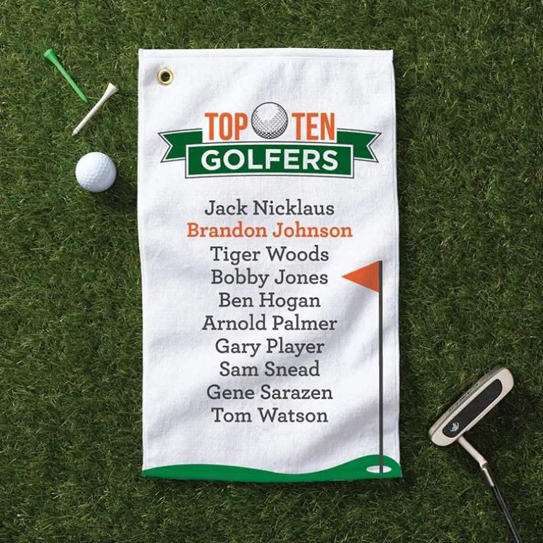 Personalized Top Ten Golf Towels