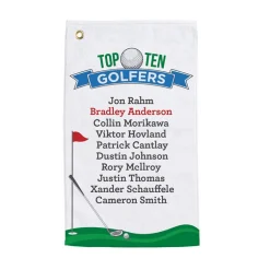 Personalized Top Ten Golf Towels