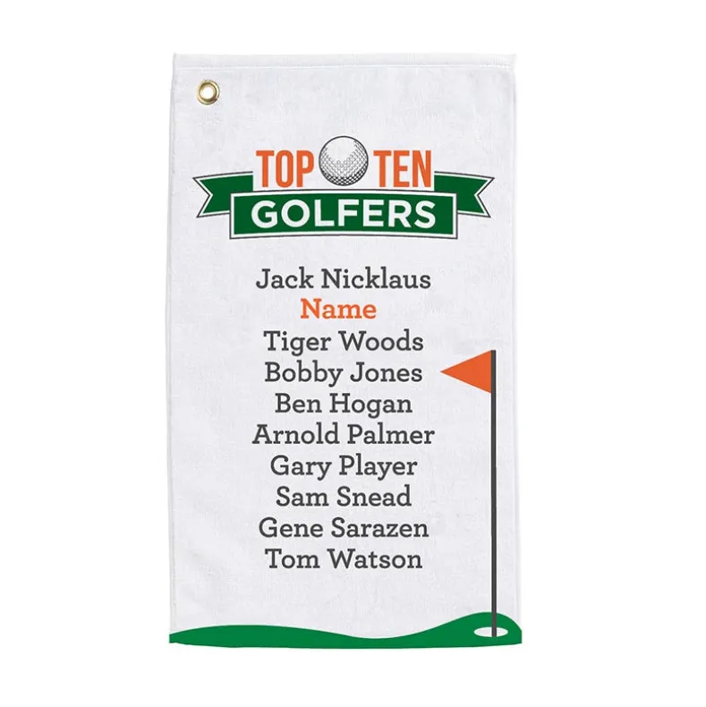 Personalized Top Ten Golf Towels