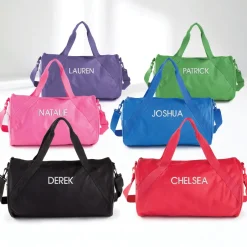 Personalized Travel Bag with White Block Name
