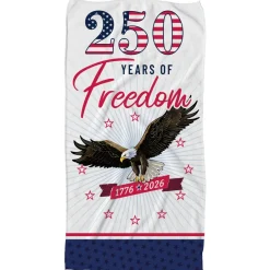 Personalized 250 Years of Freedom Eagle Beach Towel