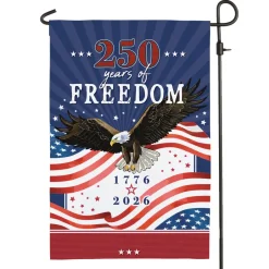Personalized 250 Years of Freedom with Family Name Garden Flag