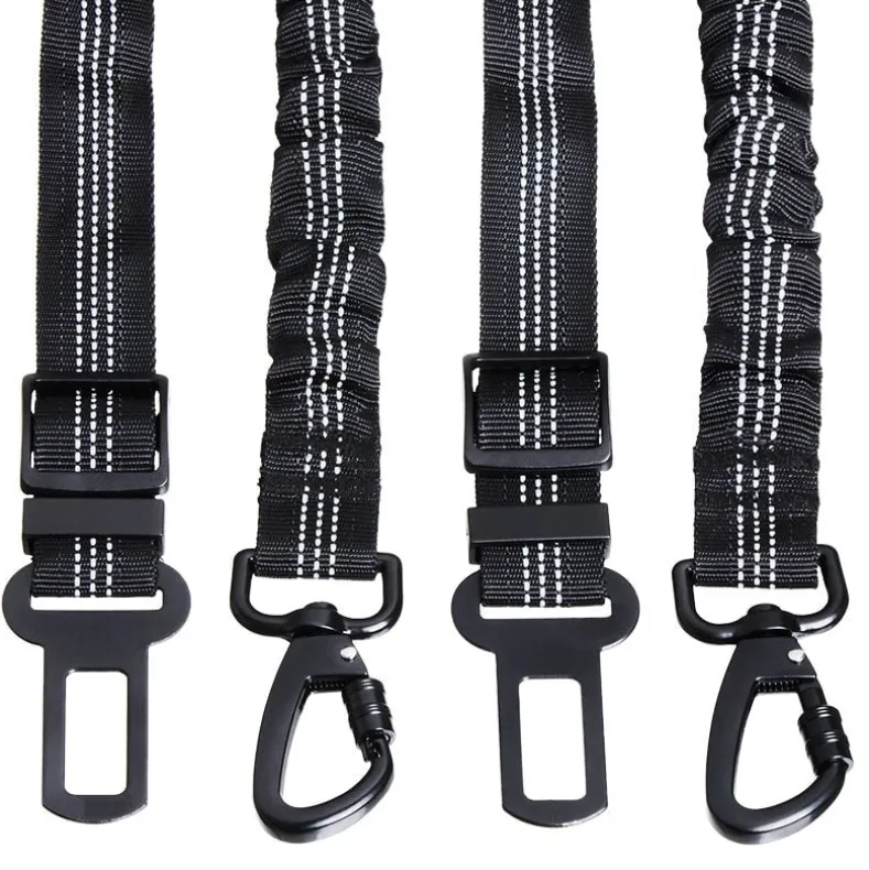 Pet Bungee Seat Belts Set of 2,Expands 21" with Rotating Clamp