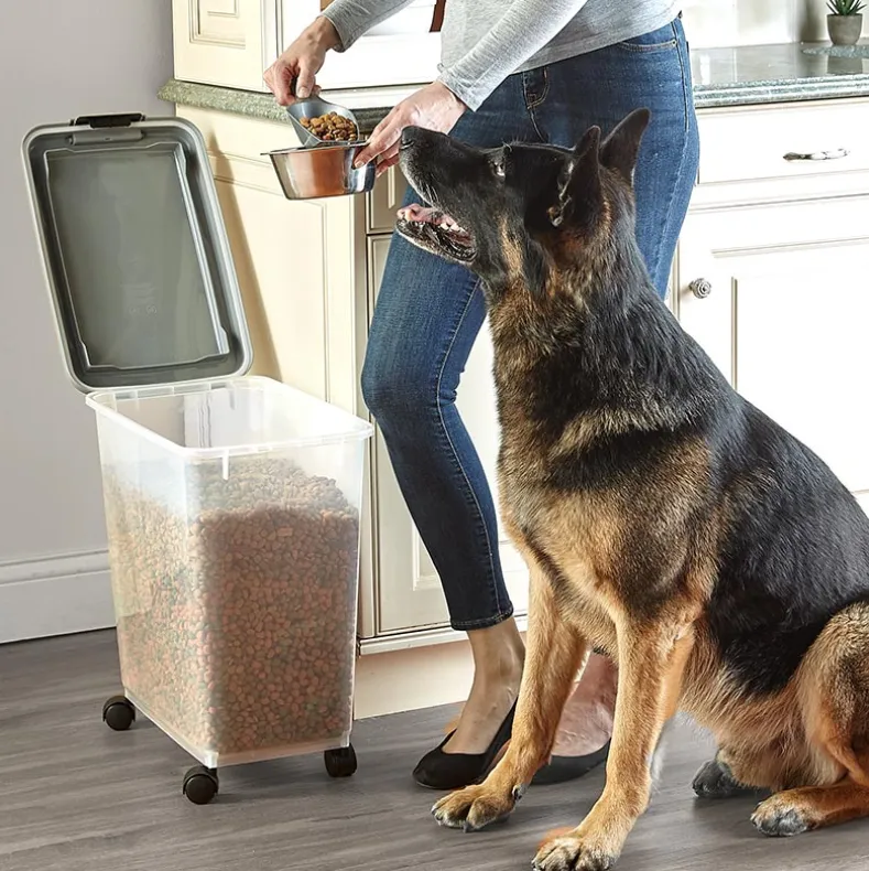 Pet Food Storage - Airtight Container with Wheels and Scoop Included