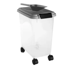 Pet Food Storage - Airtight Container with Wheels and Scoop Included