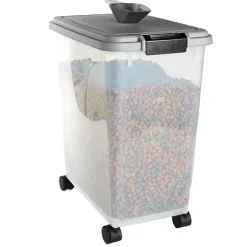 Pet Food Storage - Airtight Container with Wheels and Scoop Included