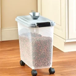 Pet Food Storage - Airtight Container with Wheels and Scoop Included