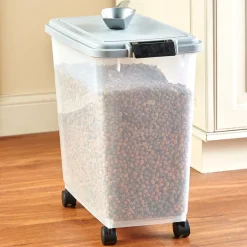 Pet Food Storage - Airtight Container with Wheels and Scoop Included