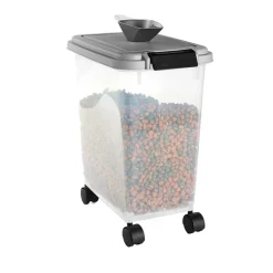 Pet Food Storage - Airtight Container with Wheels and Scoop Included