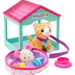 Pet House Play Set For 18" Doll Cat Or Dog
