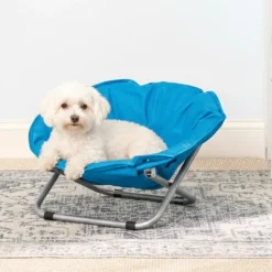 Pet Moon Chair Bed Foldable Indoor Outdoor Elevated Adjustable Height