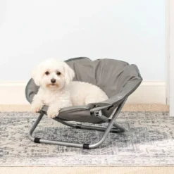 Pet Moon Chair Bed Foldable Indoor Outdoor Elevated Adjustable Height