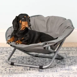 Pet Moon Chair Bed Foldable Indoor Outdoor Elevated Adjustable Height