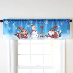 Petunia and Gnorme Winter Fun Gnome Panel or Valance