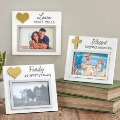 Photo Frame Love Family Blessed With Heart 6 x 4