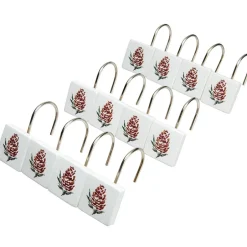 Pinecone Themed Shower Hooks Set of 12