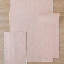 Pink Floral Machine Washable Rugs