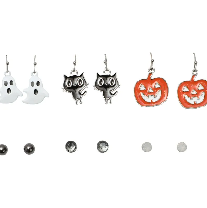 6-Pk Halloween Earrings