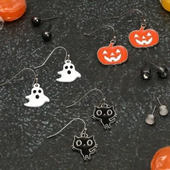 6-Pk Halloween Earrings