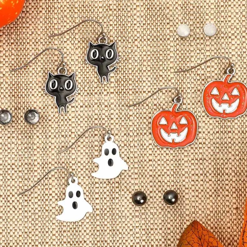 6-Pk Halloween Earrings