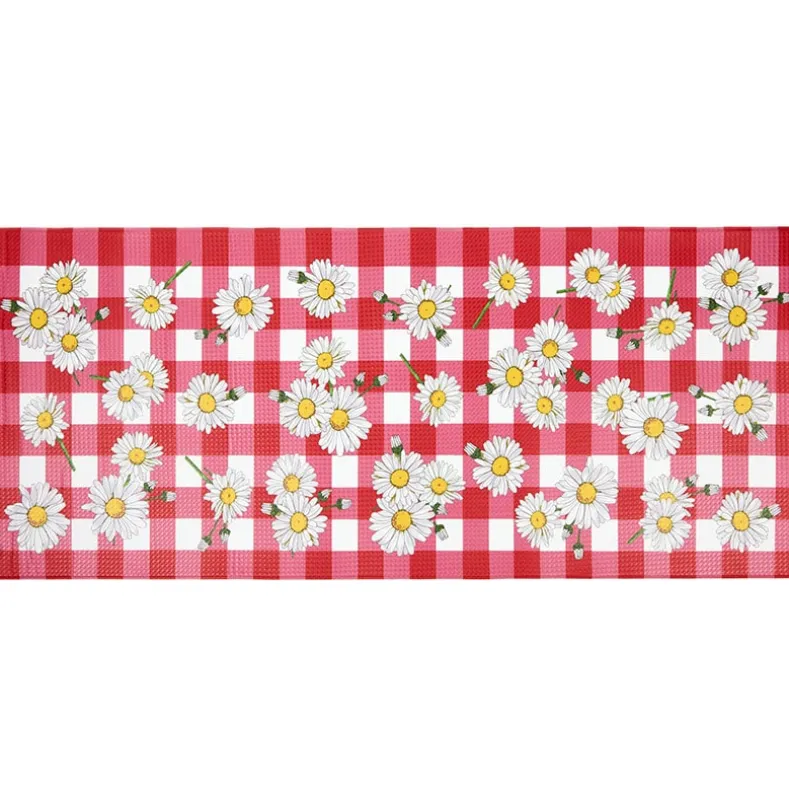 Plaid Daisy Kitchen Comfort Runner Rug