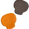 Plastic Halloween Skull 12" Serving Trays - Set of 2