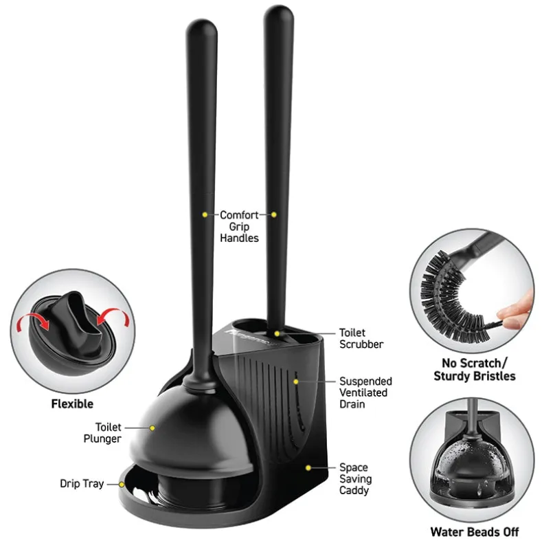 Plungeroo® Plunger & Toilet Scrubber Caddy