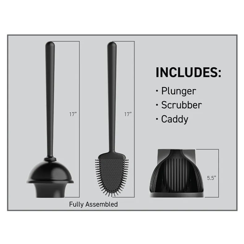 Plungeroo® Plunger & Toilet Scrubber Caddy