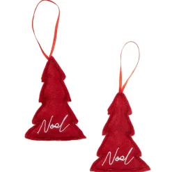 Plush Tree Ornaments Set of 2