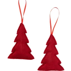 Plush Tree Ornaments Set of 2