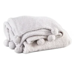 Pom-Pom Sherpa Throw