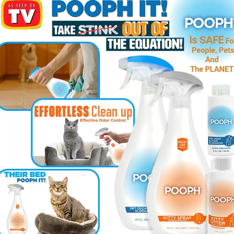Pooph® Pet Odor And Stain Eliminator Or Kitty Spray Odor Eliminator