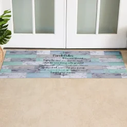 Porch Rules Indoor/Outdoor Area, Accent, or Runner Rug