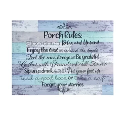 Porch Rules Indoor/Outdoor Area, Accent, or Runner Rug