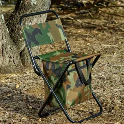 Portable Folding Outdoor Chair Lightweight Insulated Bag Camo Print