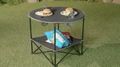 Portable Folding Picnic Table with Shelf - Waterproof, Perfect For Outdoors