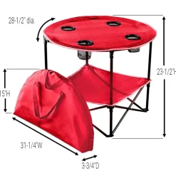 Portable Folding Picnic Table with Shelf - Waterproof, Perfect For Outdoors