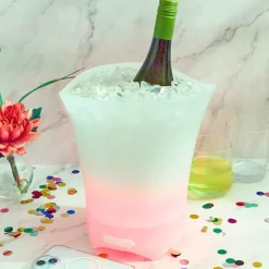 Portable LED Ice Bucket with Built In Wireless Bluetooth Speaker