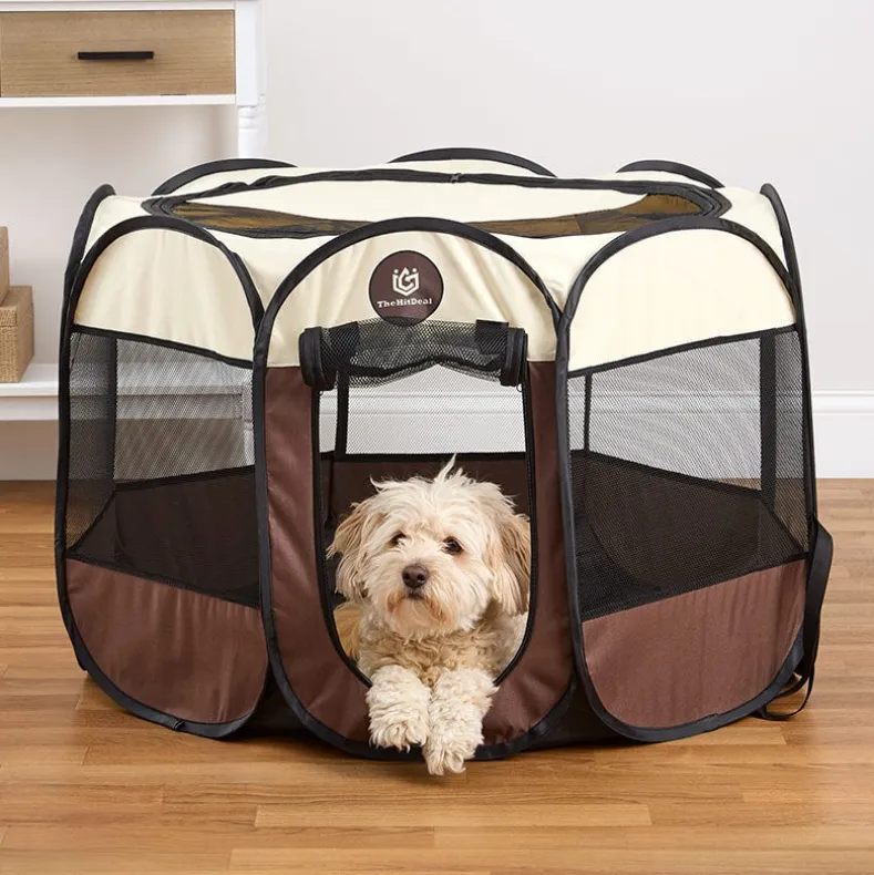 Portable Pet Playpen - Indoor/Outdoor Use with Carry Bag