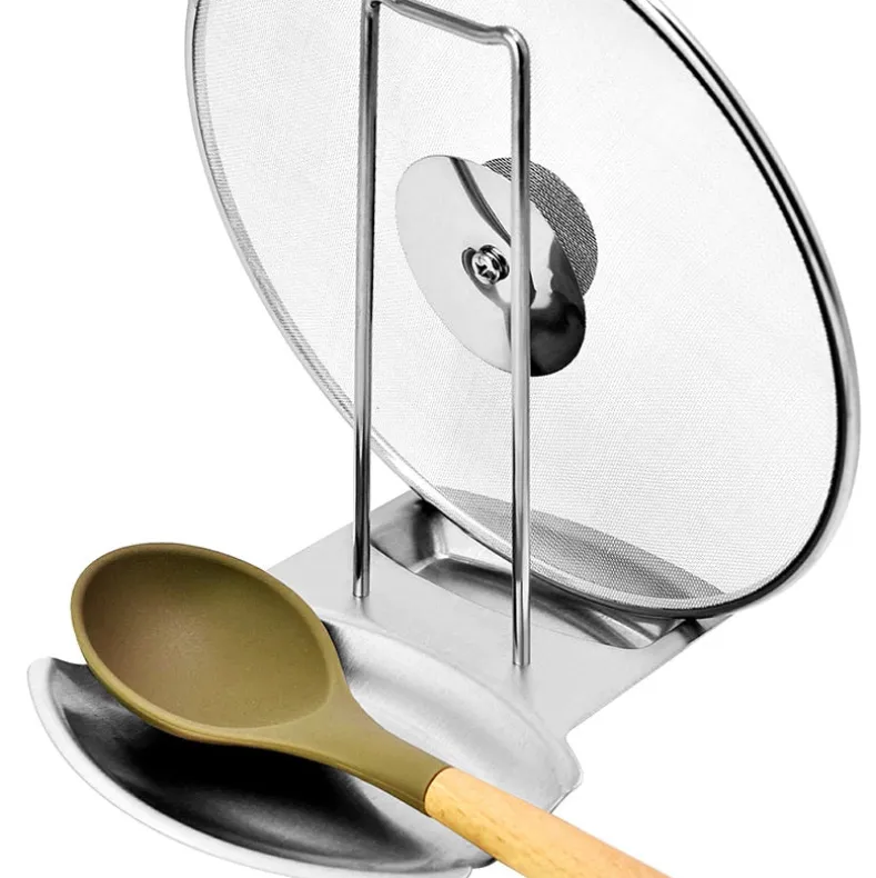 Pot Lid Holder and Spoon Rest Holder Stainless Steel