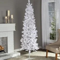Prelit Slim Christmas Tree - 7 Ft
